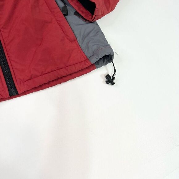 The North Face Windbreaker Womens Medium Red & Gray Colorblock Full Zip Jacket - Picture 3 of 11
